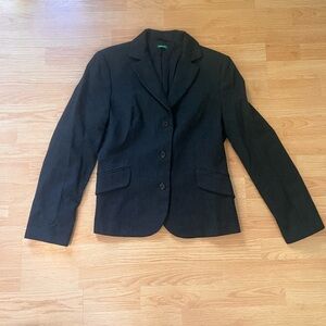 United Colors of Benetton women’s wool blazer charcoal grey gray medium